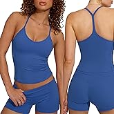 SUUKSESS Women Sexy Workout Sets Padded Sports Bra High Waisted Shorts Outfits