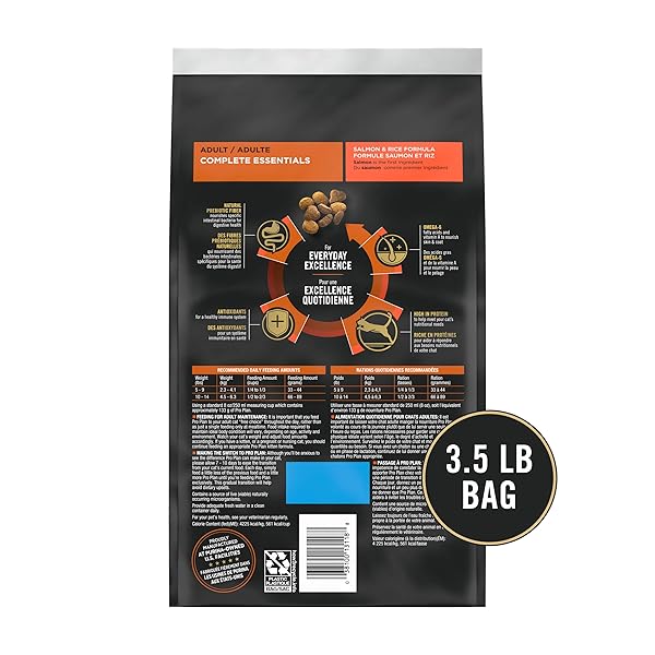 PURINA PRO PLAN HIGH PROTEIN CAT FOOD WITH PROBIOTICS FOR CATS, SALMON AND RICE FORMULA – 3.5 LB. BAG