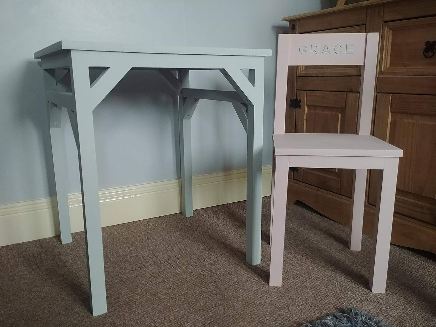 personalised childrens table and chair set