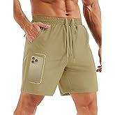 MAGCOMSEN Mens Hiking Shorts 7 Inch Quick Dry Lightweight Fishing Workout Athletic Water Resistant Shorts with Zipper Pockets