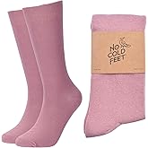 No Cold Feet Men’s Pink Dress Socks – Classic Soft Crew Dress Socks, All-Day Comfort for Work, Business or Weddings