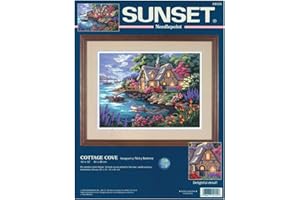 Dimensions Needlepoint Kit, Cottage Cove, 16'' x 12''