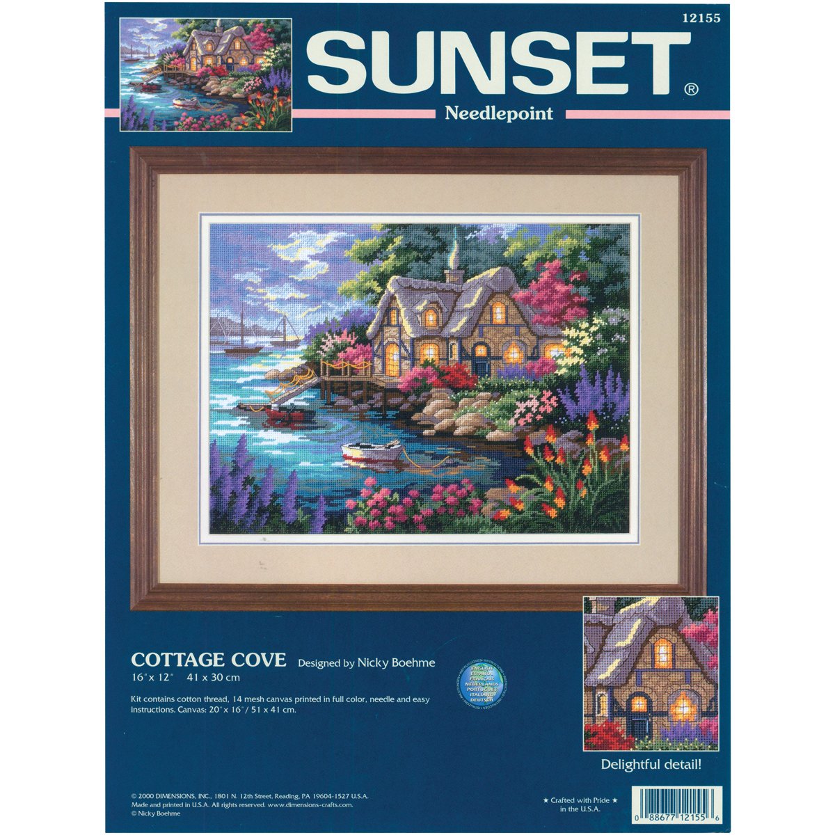 Dimensions Needlepoint Cottage Cove, Multi-Colour