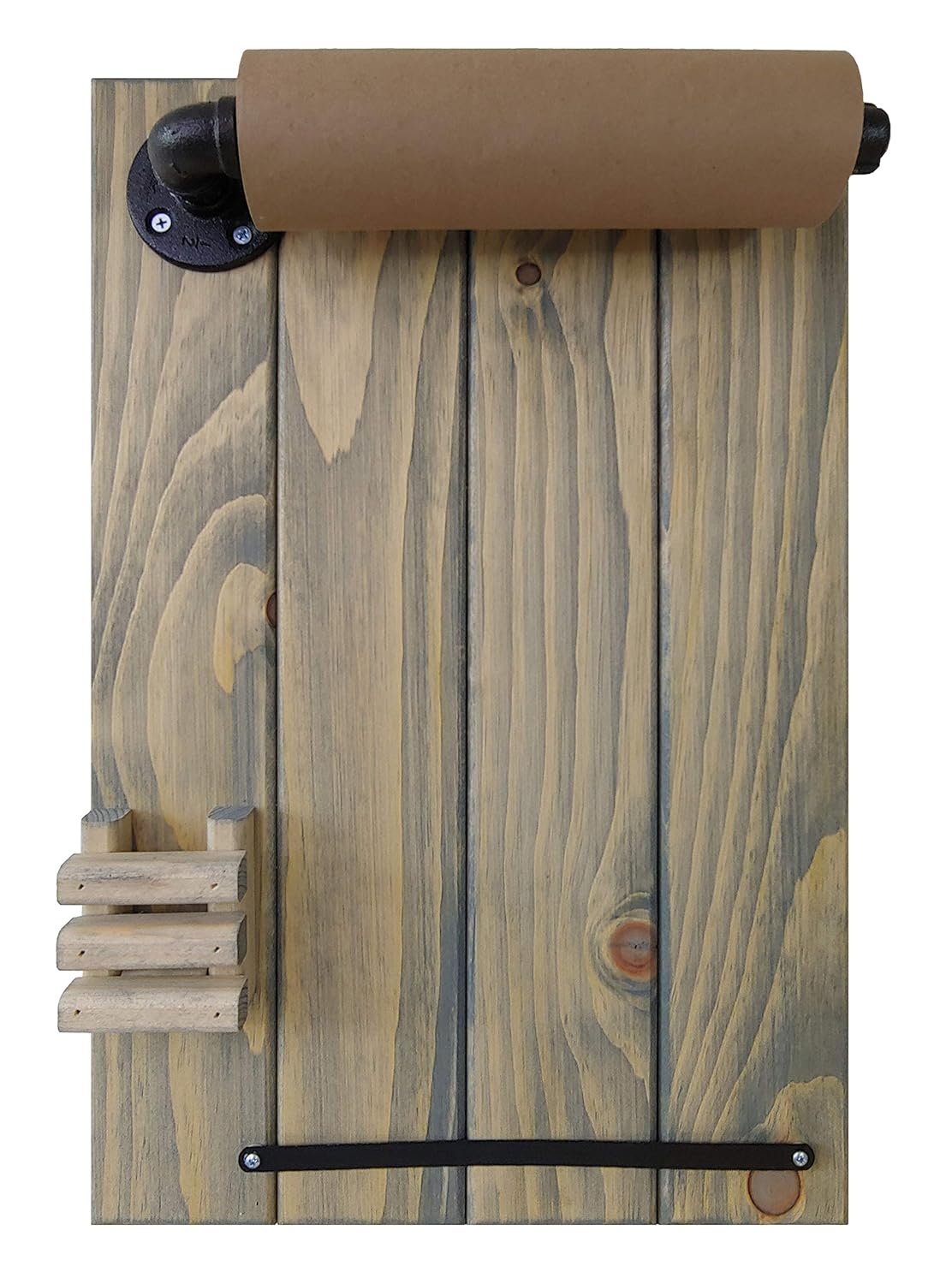 Rydal Farmhouse Rustic Wooden Memo Paper Roll Holder, Memo