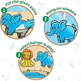 Imagimake Window Art Jungle 16-Piece Glass Paint & Suncatcher Kit view 3