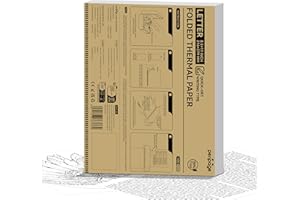 PeriPage Thermal Printer Paper 8.5''11'' US Letter 100 Sheets Quick-Dry Folded Paper for Portable Printer