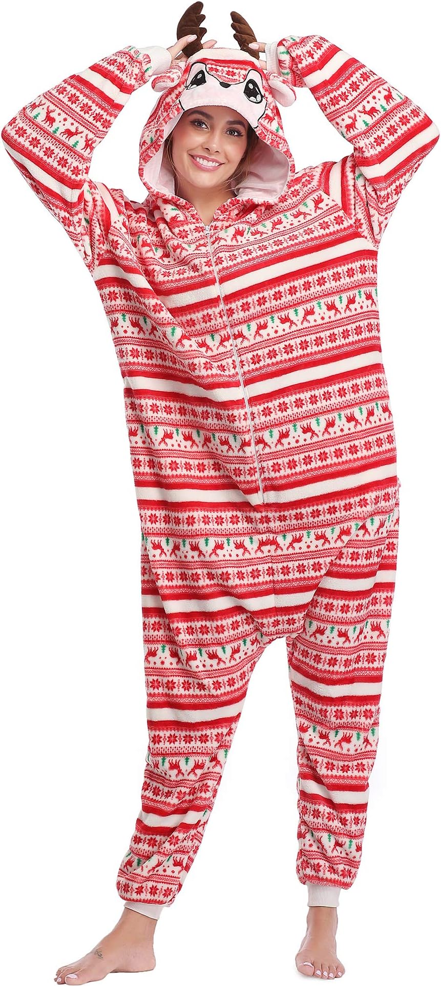 RONGTAI Adults Kids Unisex Animal Flannel Onesie Pajamas Cosplay Costume