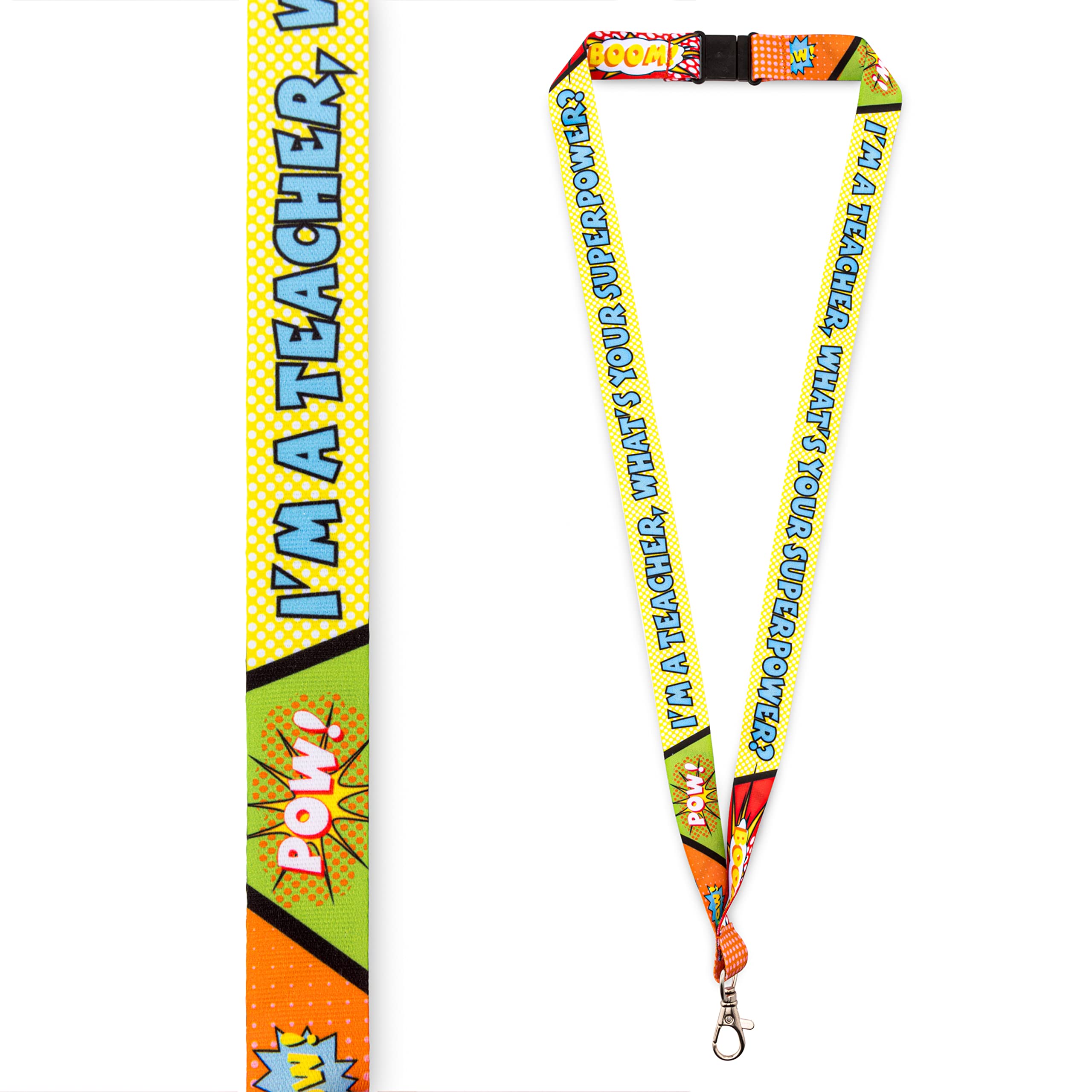 Medical ID Me Teacher Lanyard Gift “I’m a Teacher, What’s Your Superpower” – Appreciation Gifts for Teachers, End of Term Leaving Gifts, School Staff Thank You Present, Unisex Teacher Accessories