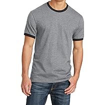 Men's Short Sleeve Core Cotton Soft Classic Ringer Tee