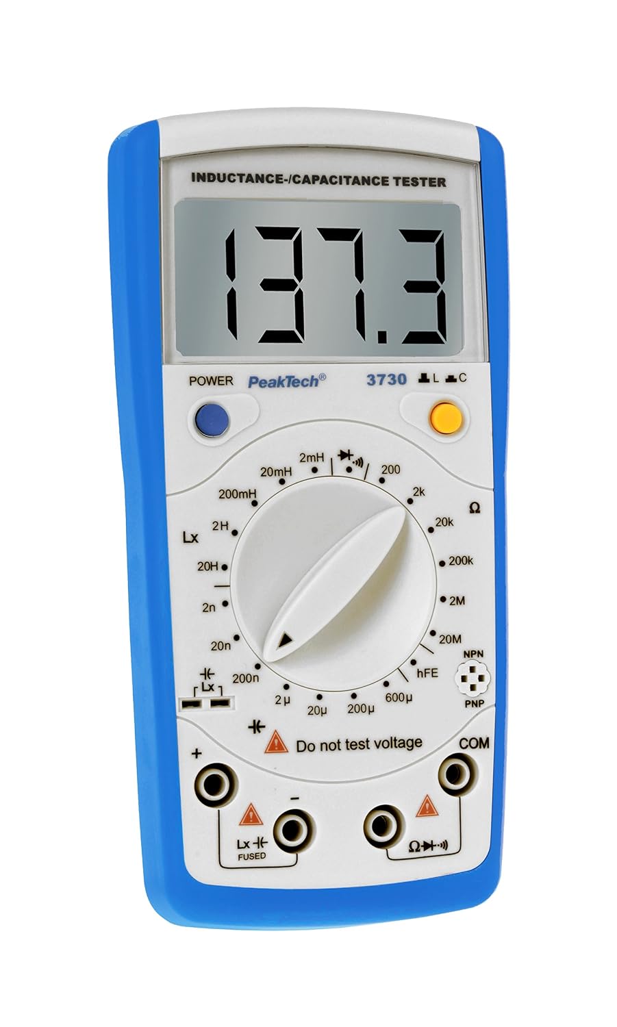 PeakTech LCR Meter, Max. 200 µF / 20 H / 20 Mohm, 1 Unit, P 3730, Blue