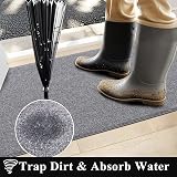 SHACOS Hallway Runner Rug Non Slip Grey 80x300cm Dirt Trapper Indoor Mat view 3