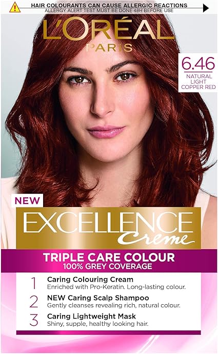 L Oreal Excellence 6 46 Natural Light Copper Red Permanent Hair