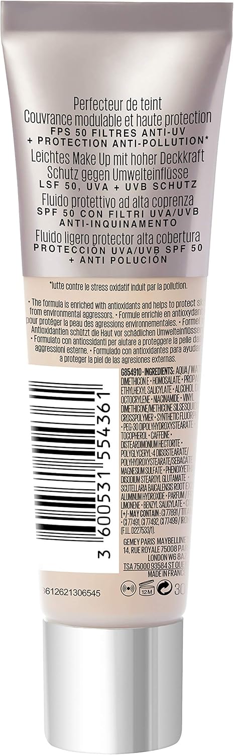 Maybelline Dream Urban Cover Full Coverage Foundation 30ml - 111 Cool Ivory, 111 - Cool Ivory, 30 ml (Pack of 1) - Image 3