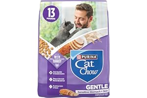 Purina Cat Chow Gentle Sensitive Stomach and Skin Dry Cat Food with Turkey - 13 lb. Bag