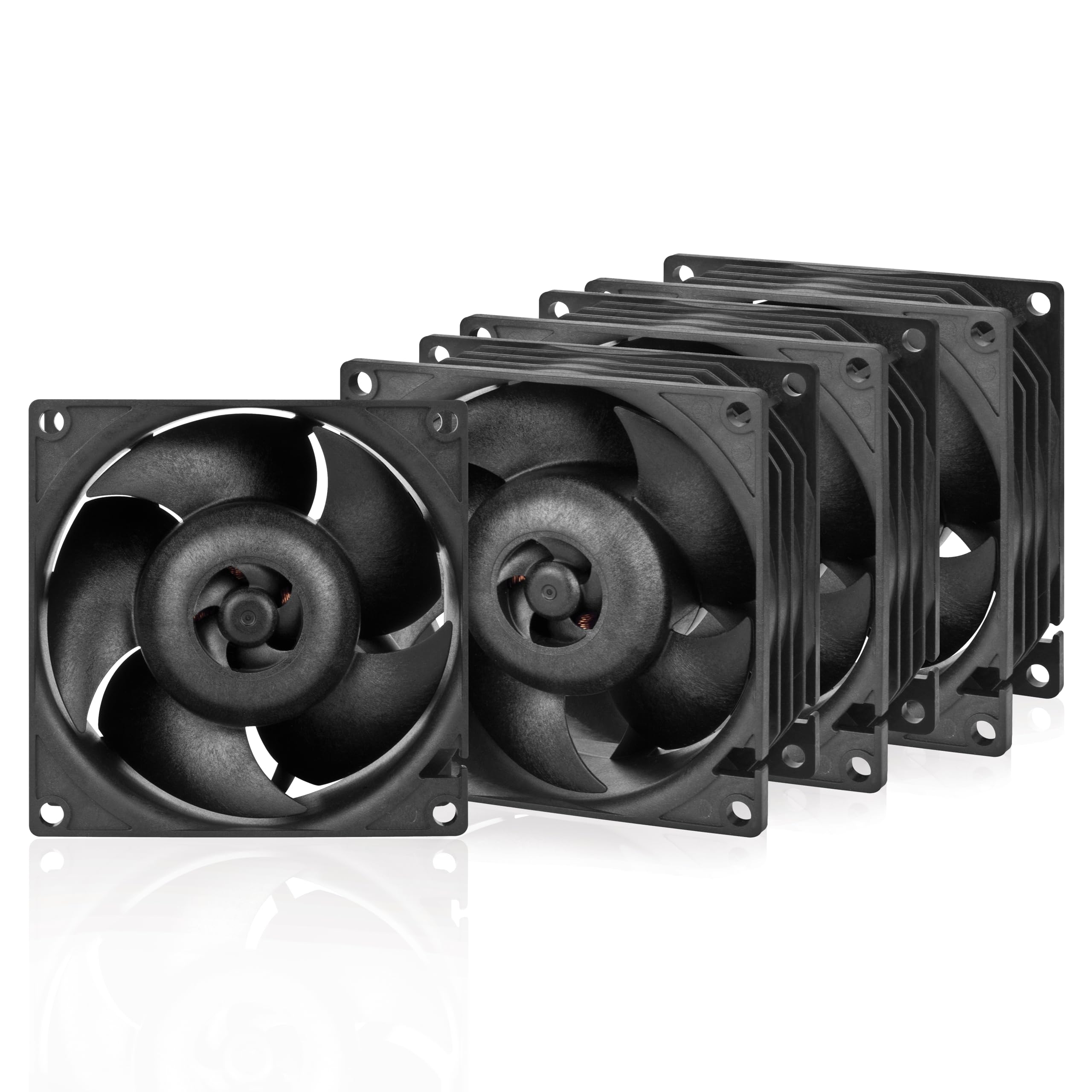 ARCTIC S8038-10K (4 Pieces) - Server Fan, 80x80x38 mm, 500-10000 rpm, PWM regulated, 4-pin connector, 12 V DC - Black