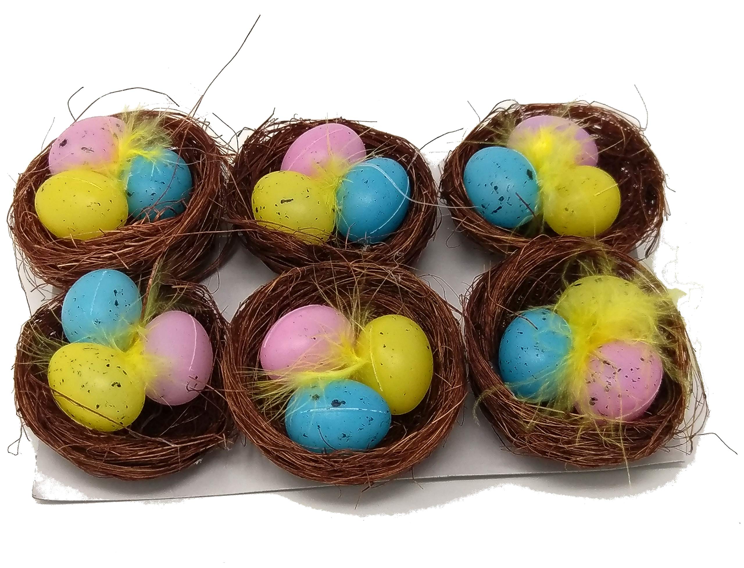 GEM Imports Easter Egg Nest Bonnet Decorations - 6 Pack
