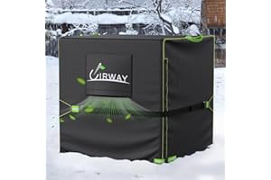UIRWAY 500D Air Conditioner Cover Winter, [New 2025 Upgraded Heavy Duty Fabric] Central AC Cover for Outdoor Lawn Garden, Durable Waterproof Square AC Unit Condensing Covers Fits 36'W x 36''D x 39''H