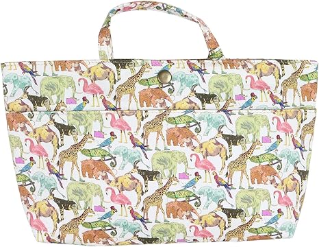 Amazon Co Jp Floret London Liberty Print リバティプリント を使用した バッグインバッグ03 キュー フォー ザ ズー アイボリー ホーム キッチン