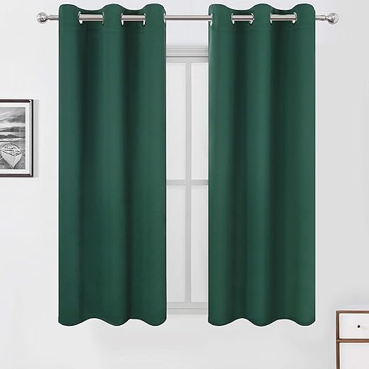 Amazon Com Lemomo Dark Green Blackout Curtains 42 X 63 Inch Set