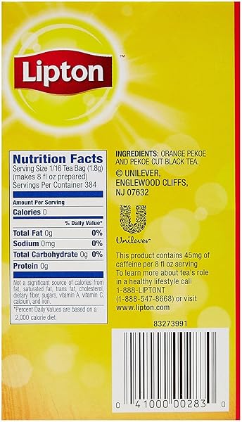 LIPTON GALLON SIZE TEA BAGS – ICED TEA BREW – 1 OZ – 24 COUNT