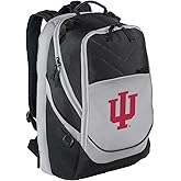 Broad Bay Indiana University Backpack Official IU Logo Laptop Computer Bag (Black & Gray)