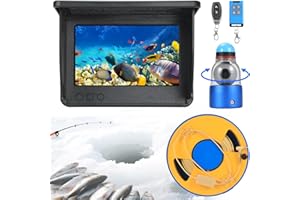 GUUNE Portable 360° Rotatable Underwater Fishing Camera with 5" LCD, Infrared Night Vision, 30m Cable & 8-10H Battery – IP68 Waterproof for Day/Night Fishing, Fish Finder