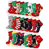 Giegxin 24 Pairs Christmas Ankle Socks for Women Low Cut Socks No Show Gift for Christmas Holiday Gift(Cute)