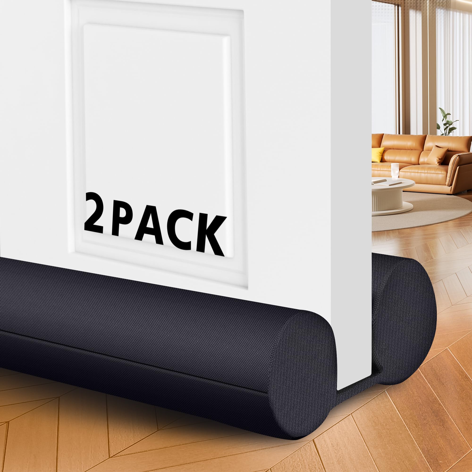 Photo 1 of (2 Pack) Under Door Draft Stopper, Under Door Blocker Size of Adjustable Size from 30" to 36", Easy Install,Gap Filler, Reduces Air Draft, Noise & Sound, Door Seal for Improved Insulation