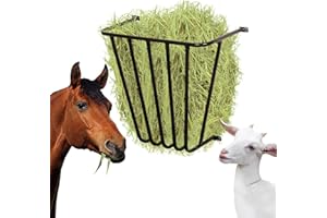 foriy Hay Rack for Horses,Heavy Duty Wall Hay Rack Hay Feeder Wall Mount Metal Frame Hay Holder 20 Gallon Large Capacity Horse Feeding Supplies Reduce Hay Waste for Horses Sheep Goats