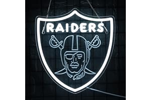 FTMGGDG Football Neon Sign for Wall Decor Raidr Football Team Logo Neon Light Sports LED Decor Football Neon Sign for Man Cave,Boy's Bedroom,Club,Party,Gifts for Man,Teen Boys,Fans,Size 13.0 * 12.1in(FMXD251)