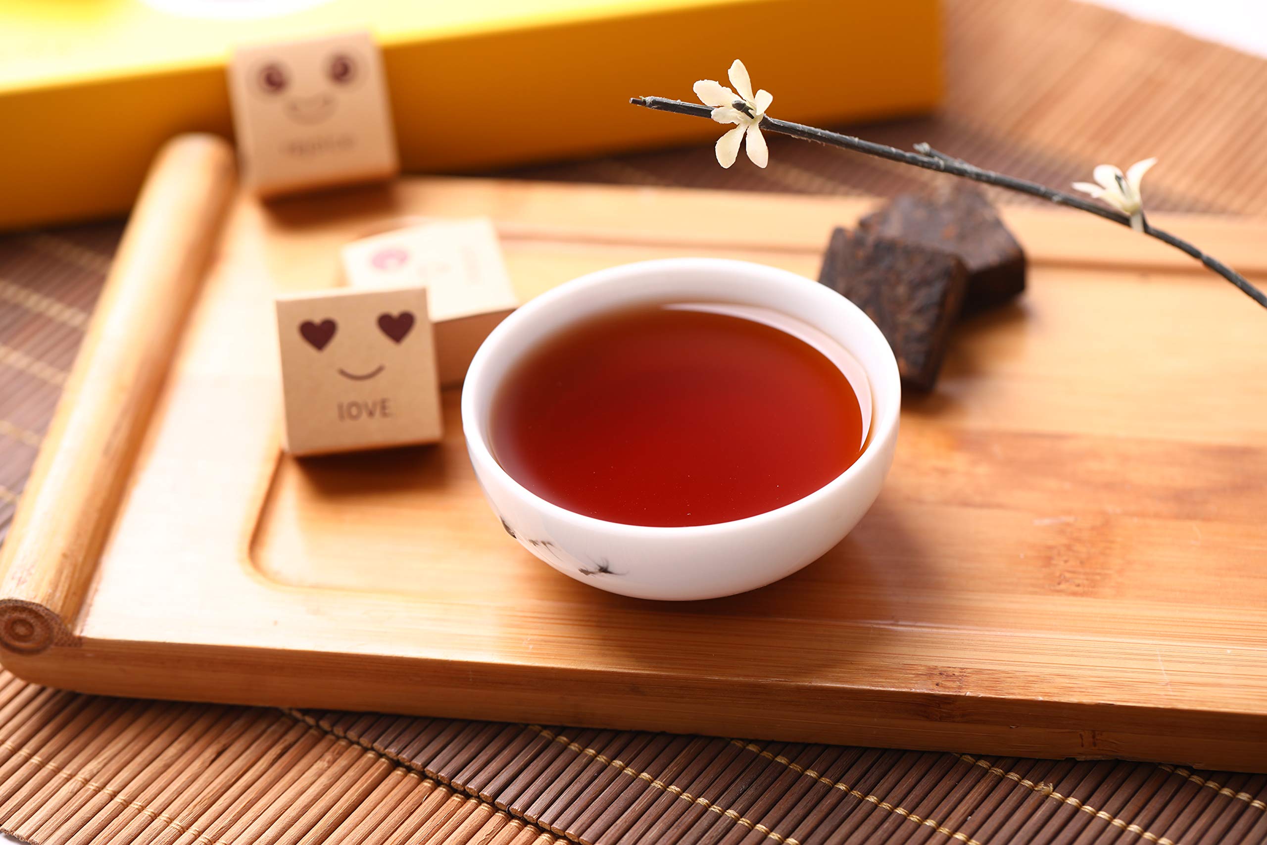 Chinese Tea Puerh,Yunnan Pu-erh Tea Cake-premium Mood Original Ripe Pu\'erh Tea,Pu-erh Fermented Bulk Black Tea,Loose Leaf Aged Pu Erh Tea-delicious In Non-gmo Shu Puerh China Tea 10 Count