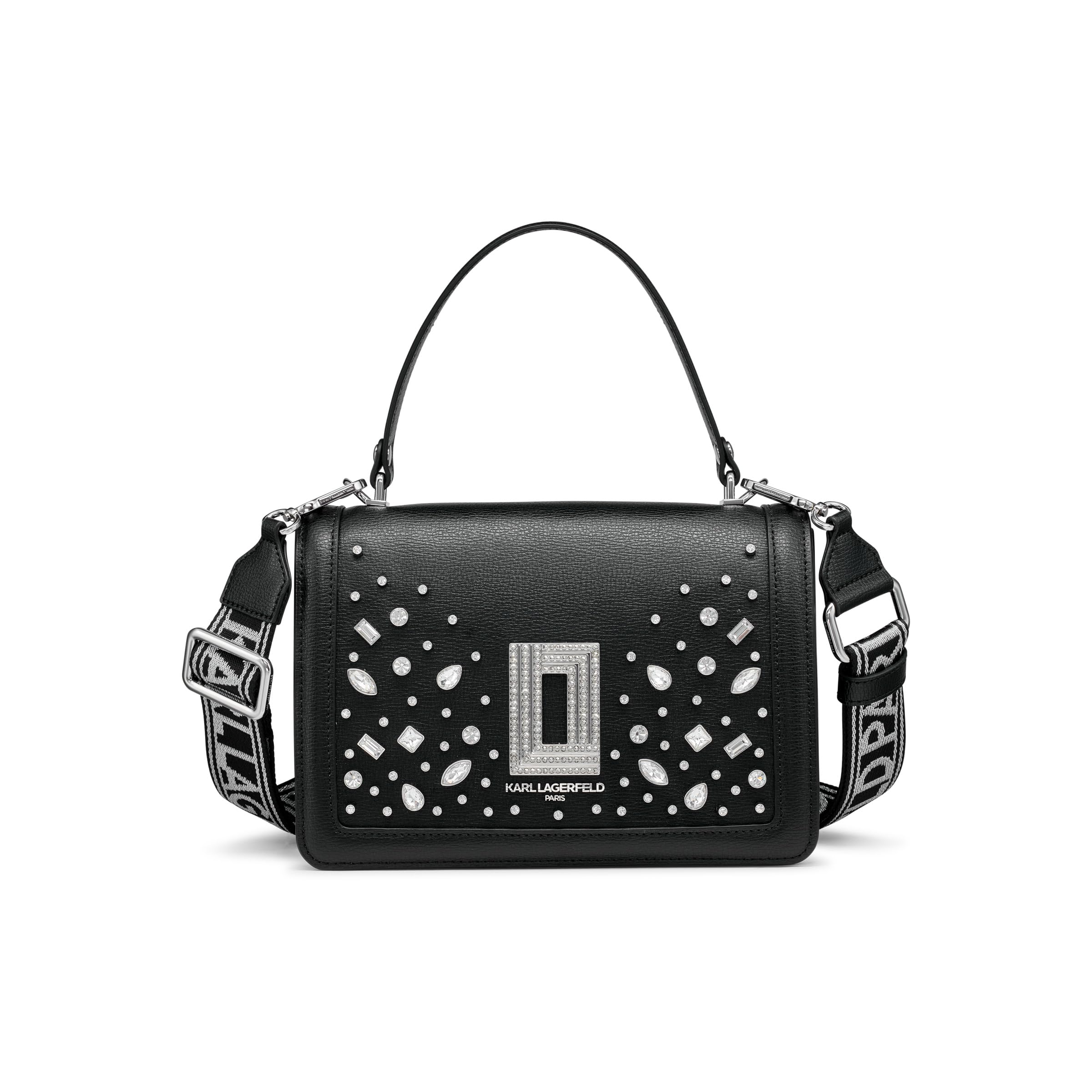 Karl Lagerfeld Paris Simone Studded Crossbody, Black Multi