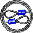 VIVBOO 1/2Inch Heavy-Duty Security Cable Lock with Loops 4FT/6FT/8FT/10FT Bike Lock Cable Steel Cable Chain Locks for Outside