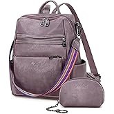 AGLOD Leather Backpack Purse for Women Designer Ladies Shoulder Bag Fashion Faux Work Travel Handbags