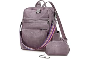 AGLOD Leather Backpack Purse for Women Designer Ladies Shoulder Bag Fashion Faux Work Travel Handbags