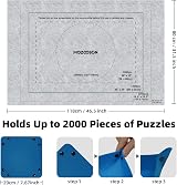 MOZOOSON Jigsaw Mat 118x80cm for 1000 1500 2000 Piece Puzzles Felt Roll view 2