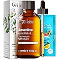 Gya Labs Jasmine Essential Oil for Diffuser - Huge 4 Fl Oz - 100% Pure Natural Jasmine Oil for Diffuser, Skin, Hair, Massages, Floral & Alluring Scent for Aromatherapy & Candle Making
