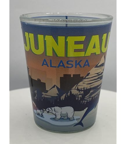 Juneau Alaska Souvenir Shot Glass - Great American Cities Collection, 2.25" Tall Collectible
