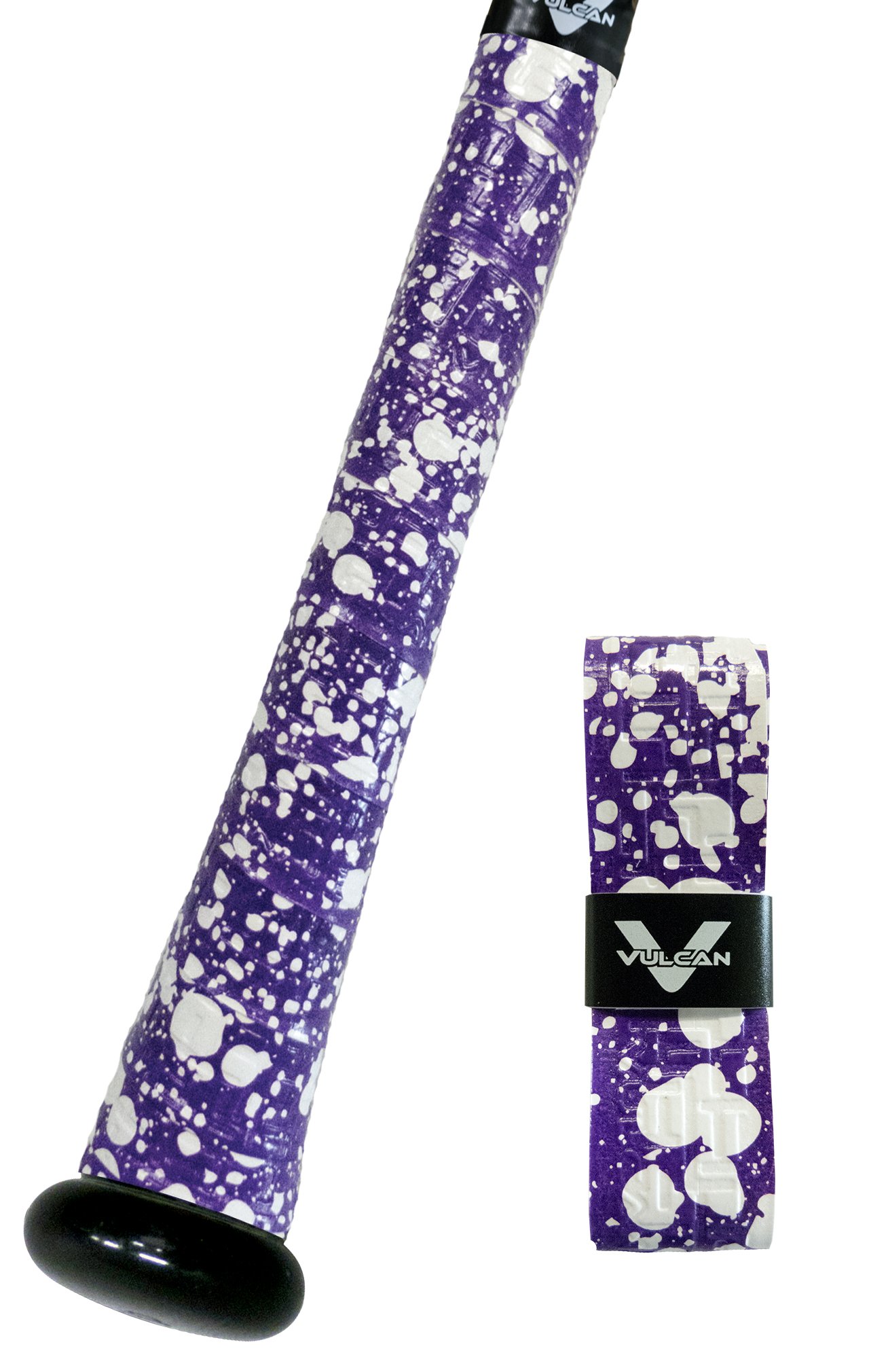 Buy Vulcan Bat Grip, Vulcan 1.75mm Bat Grip, Purple Splatter Online at