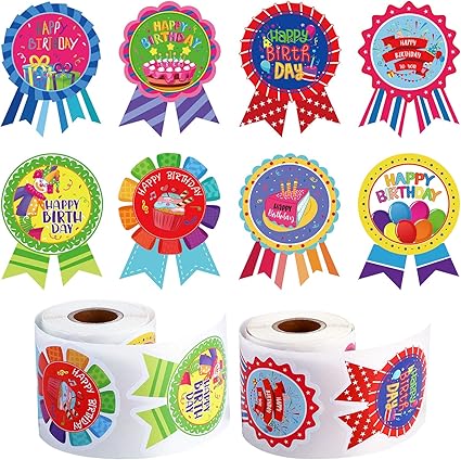 Amazon Co Jp 400ピース ハッピーバースデーロールステッカー It S My Birthdayバッジステッカー カラフルなメダル型 アソートステッカー 装飾ステッカー ラベル 子供用 誕生日パーティー ホーム 教室装飾 ホーム キッチン