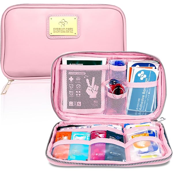 Amazon.com : Pink Portable First Aid Kit, Mini Emergency