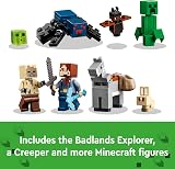 LEGO Minecraft The Badlands Mineshaft 21263 with Explorer Creeper Spider Figures view 6