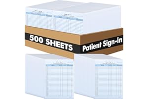 Resholder 500 Pack Patient Sign in Sheets HIPAA Compliant Patient Sign in Label Forms Peel Off Adhesive Labels Carbonless 3 Part Forms for Privacy in Doctor Medical Clinic Dental Office
