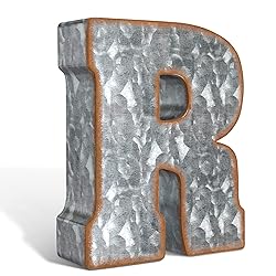 CraftyCrocodile 7" Galvanized Metal Letters for