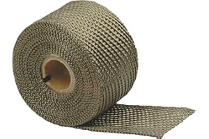 Design Engineering Titanium Exhaust Heat Wrap with Lava Rock Technology - 2" x 25' - Heat Wrap for Exhaust Pipes, Pliable Exhaust Wrap Tape, Withstands 1800°F Direct Heat & 2500°F Intermittent Heat