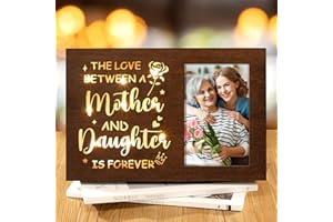 MAYICIVO Mothers Day Gifts for Mom From Daughter Kids, Best Mom Gifts for Mothers Day Mother-in-Law Bonus Mom Wife, Mom Birthday Gifts Women New Mom Gifts, Glowing Mom Picture Frame with Night Light -4x6 Photo