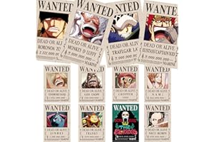 12PCS Anime one piece Poster 7.8X11.2 inch New Bounty Wanted Edition Straw Hat Pirates Nika Luffy 3 billion Zoro Sanji Fifth 