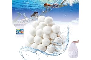 WOPLUSRO 4.62lbs Pool Filter Balls for Sand Filter Pump, Eco-Friendly Reusable Pool Sand Filter Balls for Swimming Pools - Equals 150lbs Pool Filter Sand