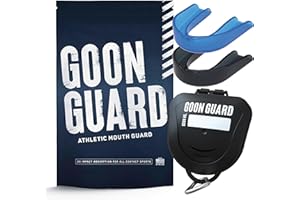 Goon Guard Hockey Mouth Guard Strapless - Hockey Mouth Guard for Adults & Braces: 2X The Impact Absorption, Made in The USA, 