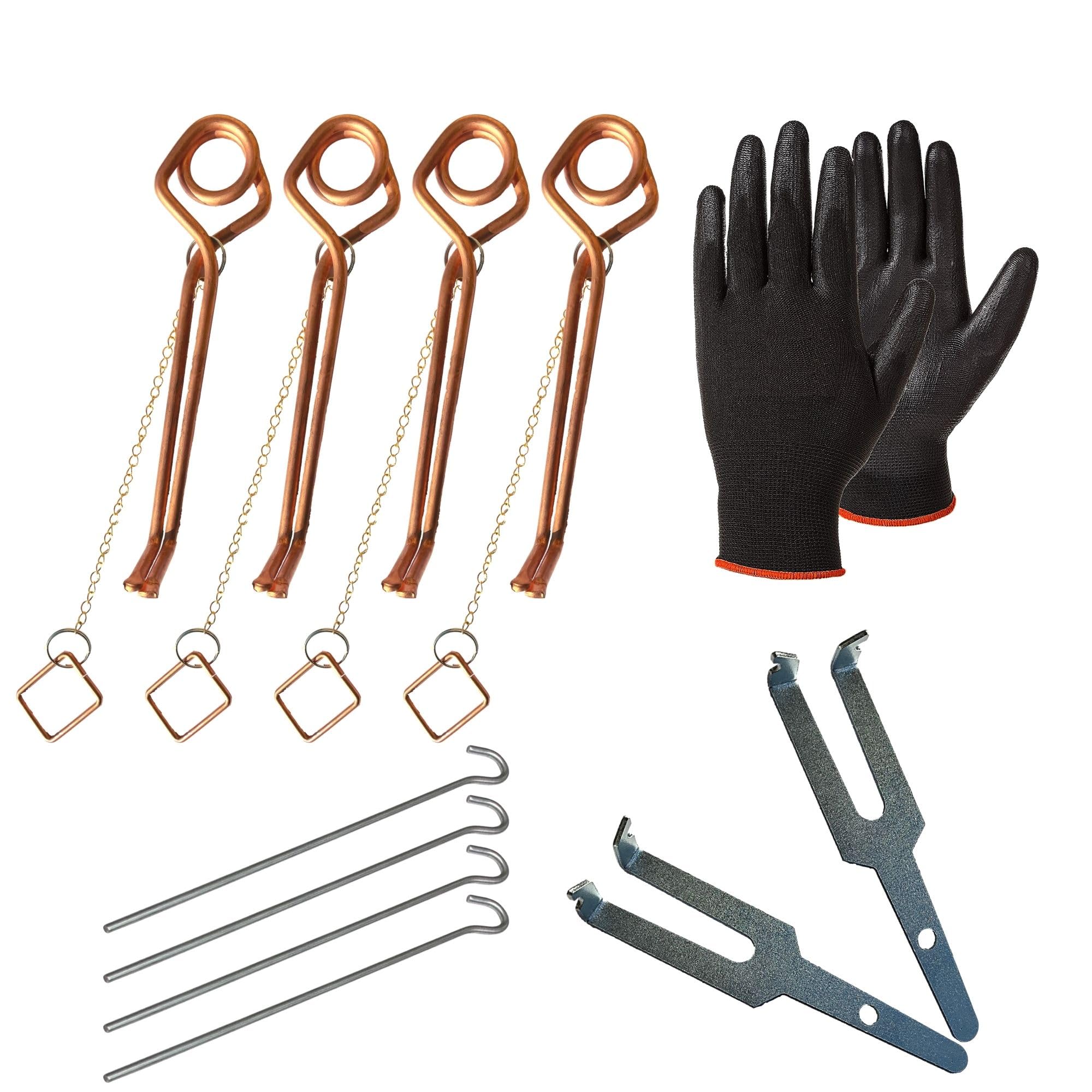 SPARIL 4x Professional Putange Mole Trap Kit | Mole & Vole Traps | Complete Mole Catcher Set – 4 Traps, 2 Setting Tools, 4 Stakes & Gloves | Reusable | Chemical-Free